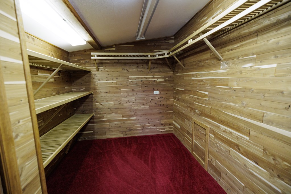 Approximately 8x10 cedar closet