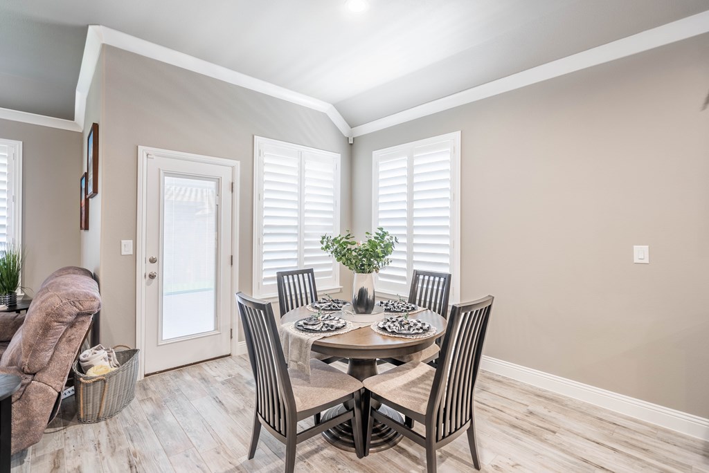 Dining Room off the kitchen - plantation shutters 