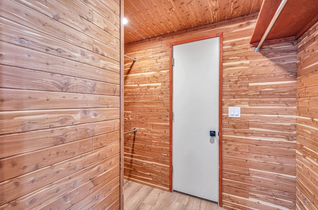 spacious cedar closet in upstairs room